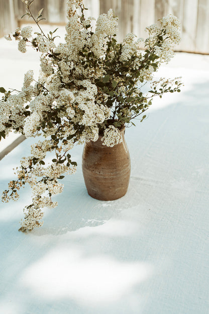 grof linnen tafelkleed - white