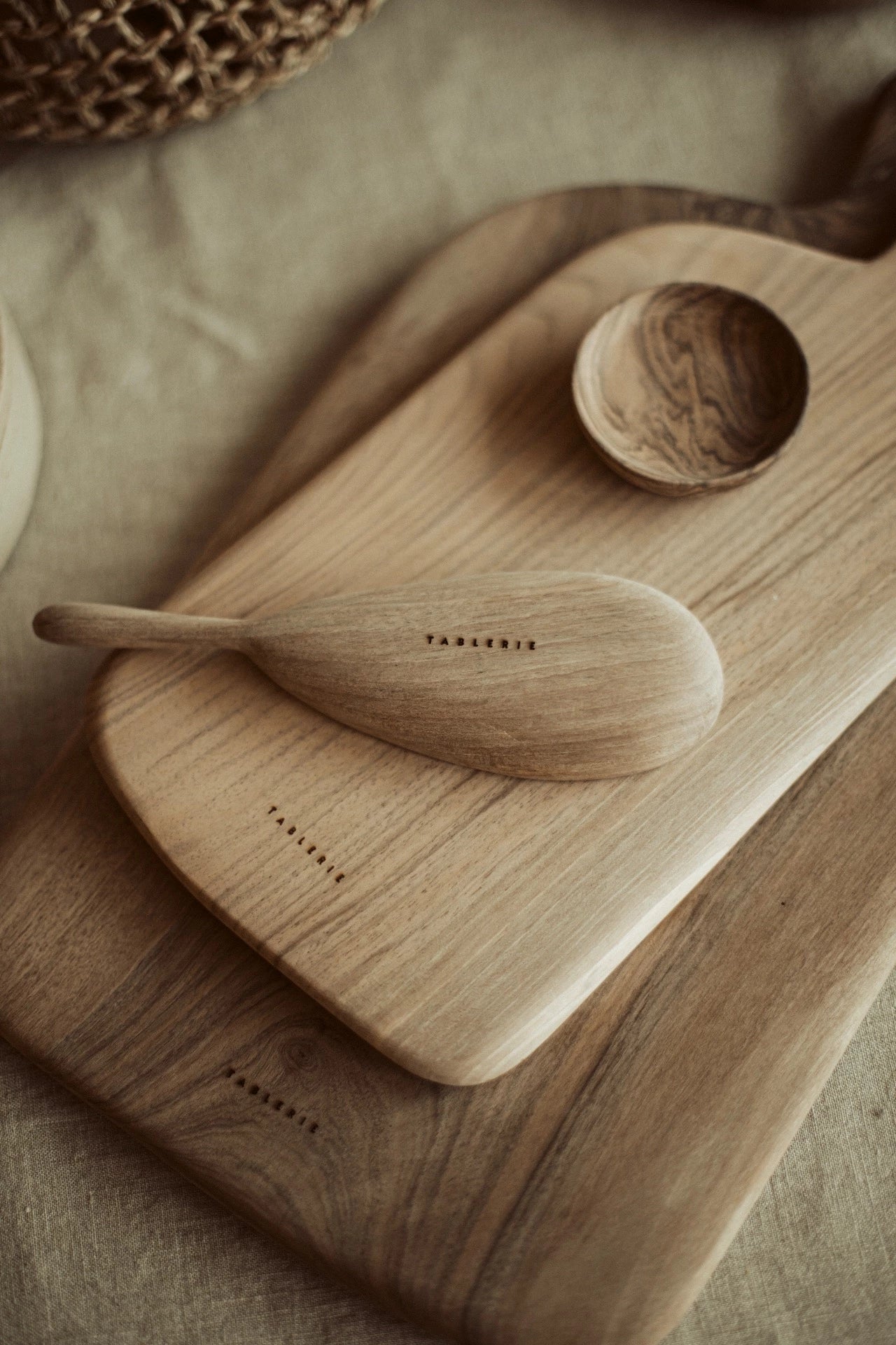 wooden sauce spoon