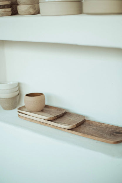 wooden serving plate