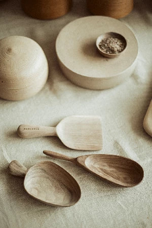 wooden sauce spoon