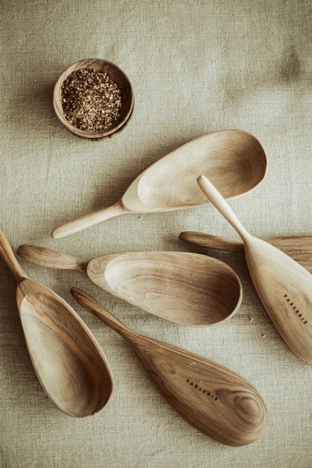 wooden sauce spoon